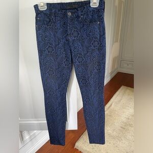 7 for all Mankind navy and black patterned pants, size 25